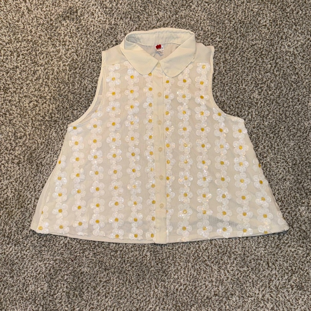 Button down tank top